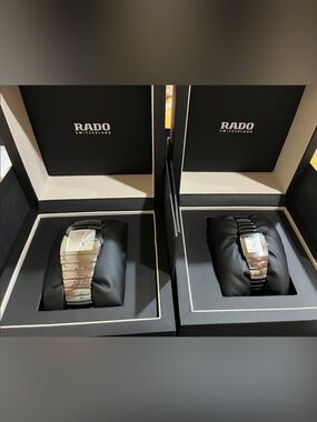 Rado Men's Silver Ceramic and Stainless Steel Bracelet Watch